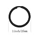 Flat Key Rings 30 Pieces 1 inches Flat Key Rings Metal Keychain Rings Split Keyrings Flat O Ring for Home Car Office Keys Attachment(Black)