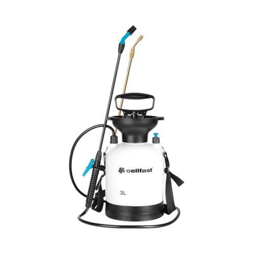 Cellfast Drucksprüher Handsprüher 3L - Kompakt und Tragbar mit Schulterhalterung - Teleskoplanze 39-66cm