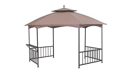 Sunjoy 11.4'X 13.2' Madison Pavilion Hex Shape Soft Top Gazebo with Serving Shelf Sunjoy 11.4'X 13.2' Madison Pavilion Hex Shape Soft Top Gazebo with Serving Shelf