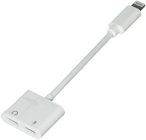 TYMANO iPhone Dual Lightning Adapter Splitter, 2 in 1 Headphone Audio Jack and Charge Cable Adapter for iPhone X/8/8 Plus/7/7 Plus