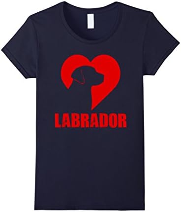 Womens Love my Labrador Retriever t shirt (men/women/kids) Medium Navy