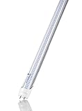 Hyperikon T8 T10 T12 LED 4FT Tube Light, 18W (40W-50W Equiv.), Single-End Powered, Ballast Bypass, Shatterproof, F48T8 Fluorescent Replacement, 2320 Lumens, 4000K, Clear, Garage, Warehouse