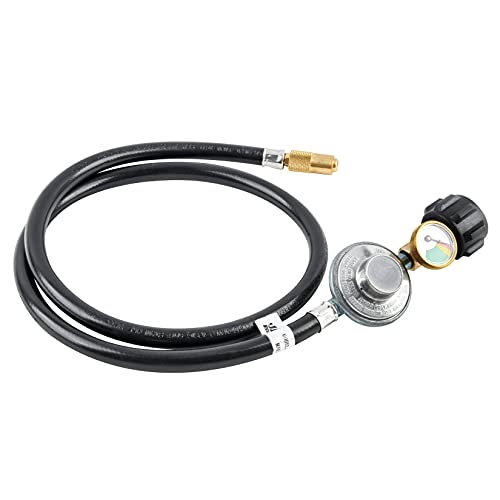 JEASOM 4FT Propane Regulator Hose with Gauge Fit for Blackstone 17”/22