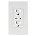Leviton DZR15-1BZ Decora Z-Wave Controls 15-Amp Tamper Resistant Split Duplex Receptacle, White/Ivory/Light Almond