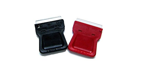 2 Mini Razor Blade Scrapers with 5 Metal Blade Pack USA Made