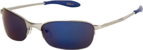 111X8 X-Loop Comfort Fit Wrap Style Sunglasses for Summer Outdoor Sports - Chrome frame - Blue flash