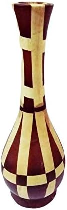 Aarunya Wooden Brown flower Vase (18 Inches)