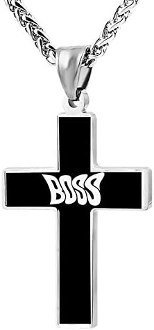 Boss Personality Prayer Necklace with Free Chain Christian Jewelry Cross Pendant