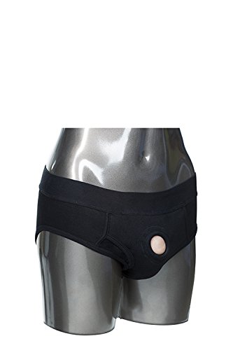 California Exotic Novelties Packer Gear Black Brief Harness Medium/Large, Black