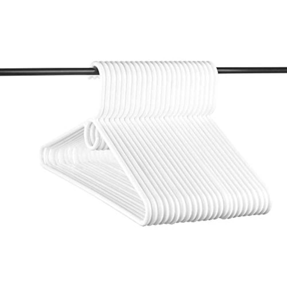 Standard Hangers Neaties USA Made Heavy Duty White Plastic Hangers