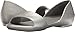 crocs Women's Lina Dorsay Flat Sandal, Silver/Silver, 8 M US