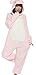 ABING Halloween Pajamas Homewear OnePiece Onesie Cosplay Costumes Kigurumi Animal Outfit Loungewear,Pink Pig Adult S -for Height 150-158cm