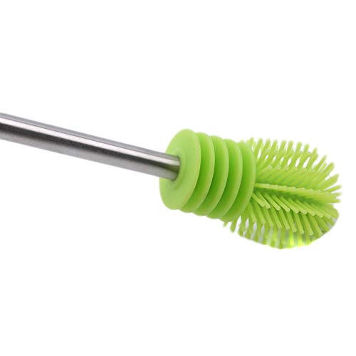 GUAngqi Utility Bottle Cleaning Brush Long Handle Cleaner for Your Food Flask, Vacuum Flask, Water Bottle,Green