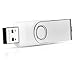 Enfain 4GB USB 2.0 White Flash Drives Bulk 10 Pack Small Capacity Thumb Drives Swivel Zip Drive Pendrive Jump Drive Memory Sticks, with 12 White Labels for Marking