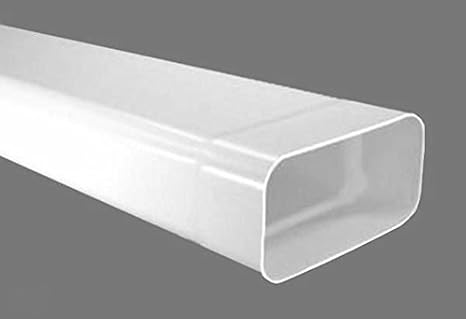 Flachkanal 150x70mm Flachkanalrohr 100cm mit Muffe Abluftkanal *526857