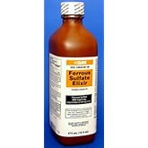 Ferrous Sulfate Elixir 220 Mg Iron Supplements by Silarx Laboratories - 16 Oz