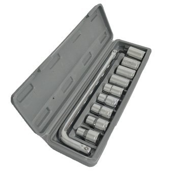 Aiwa TM Plastic Socket Wrench Set (Grey, 10-Pieces)