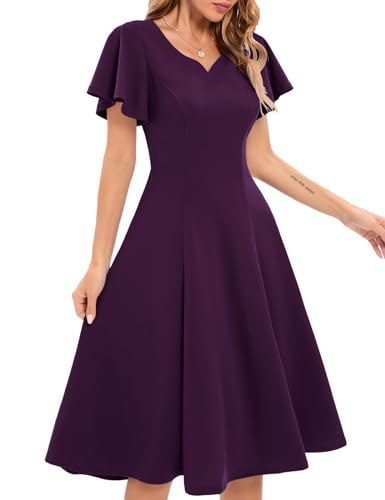 Fit Flare Church Dresses for Women, Vintage Dresses