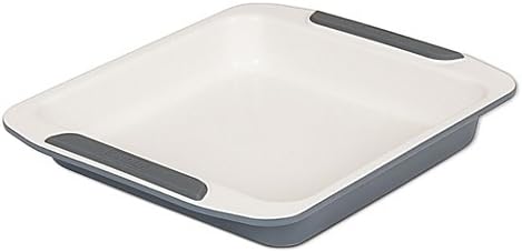 Viking Ceramic Coated 9-Inch Square Cake Pan in Cream/Grey