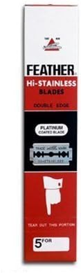 Feather Hi-Stainless Platimum Double Edge Razor Blades 50 Ct. by SMILE LANNA SHOP
