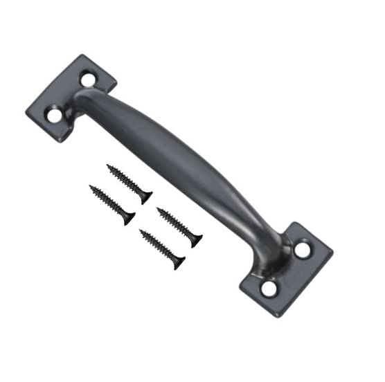 TERF® Heavy Duty Door Pull Handle Black 150mm (6 inch) Including Fixing Screw for Kitchen Cupboard Cabinet Drawer Door Pull Handle - Pack of 1
