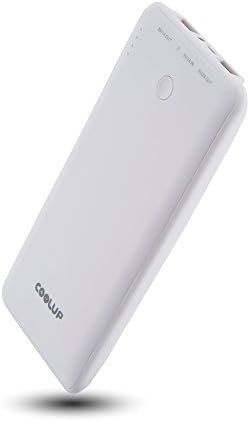 CoolUp 10000mAh Portable Charger External Battery Power Bank with 2-Port 3A for iPhone 6 Plus 5S 5C 5 4S, iPad Air, Mini, Samsung Galaxy S6 S5 S4 Note, Nexus, HTC One etcs and tablets (White)