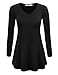LL WT768 Womens Long Sleeve V Neck Trapeze Tunic XL BLACK
