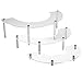 MyGift 3 Tier Clear Acrylic & Silver-Tone Metal Half Moon Server Countertop Cupcake Display Stand, Modern Organizer Rack