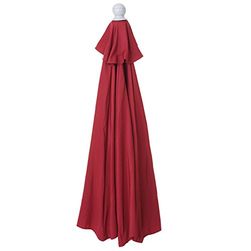Mendler Sonnenschirm halbrund Parla, Halbschirm Balkonschirm, UV 50+ Polyester/Stahl 3kg - 270cm bordeaux mit Ständer – Bild 5