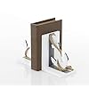 Deco 79 98863 Pair of Wooden Anchor Bookends with Rope Accents, White/Black/Brown