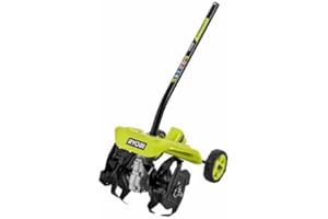 RYOBI Expand It Universal Tiller Attachment, Cultivator for String Trimmer, 8 inch, 4 Steel Tines