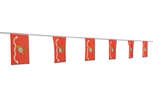 TSMD 100 Feet US Marine Corps Flag Small Mini United States Military Polyester Flags Banner,Decorations Supplies for Army Party Events Celebration - Thumbnail 4