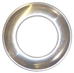 FIREFIX A130/R FAL Rosette, 45 mm Wide, Diameter 130 mm - for 0.6 mm Thick Stove Pipes, Silver