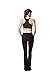 TLC Sport UK Women's Figure Firming Sculpting Compression Waisted Bootcut Bootleg Yoga Pants Black