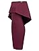GRACE KARIN Women Sexy Clubwear Bodycon Cocktail with Cape Size L Wine Red