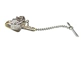 Gold and Silver Toned Chainsaw Tie Tack