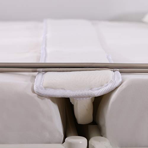 Qucover Bed Bridge Pad Mattress Connector Twin to King Size Converter - Instant Hypo-Allergenic Foam Bed Gap Filler 74x5x3 Inch +Fixed Belt 33 FT for Guests Stay Overs Family Gatherings