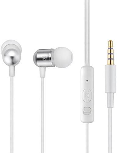 Earplugs Music Ivery I8 Ear Phones Super Bass Clear Voice Earphone Metal-ear HeadsetPhone Headset With MicFor PC (White)