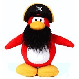 Disney Club Penguin 6.5 Inch Series 3 Plush Figure Capt. Rockhopper (Includes Coin with Code!)