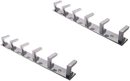 VISHU Hooks for Wall L Shape(6pin) Pack of 2