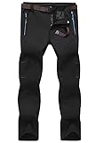 MAGCOMSEN Men’s Work Pants 4 Zipper Pockets Water-Resistant Softshell Ski Hiking Pants