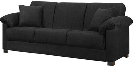 Montero Microfiber Convert-A-Couch Sofa Bed, Black