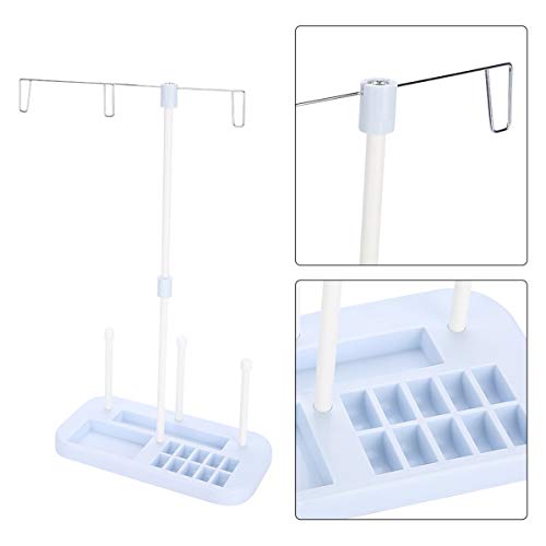 Sewing Thread Stand Household 3 Spools Holder for Sewing Embroidery Quilting Serger Machines (Color : Light Blue)