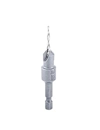 Amana Herramienta 55624 con punta de carburo Broca avellanador cónico Taper # 8 tornillo 3 8 X 7 64 (D x 1 4 Hex SHK