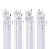 Barrina T8 T10 T12 LED Light Tube, 4ft, 24W 2500Lm, 6000K Super Bright White, Dual-End Powered, Frosted Cover, G13, T8 T10 T12 Fluorescent Light Tubes Replacement, 8-Pack