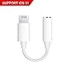 Lightning to 3.5mm Headphone Jack Adapter for iPhone X/8/8 Plus Connector AUX Female Audio Jack Earphone Extender Jack Stereo for iPhone 7/7 Plus Compatible iOS 10.3 or Later (White)