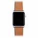eLander Top-grain Leather Band Strap with Stainless Metal Clasp for All Apple Watch Models 42mm (Suede Leather - Brown)