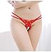 Happyjiu 6-Pack Women Lace Open Panties G-Strings Underwear Thong Lingerie (6-Pack B)