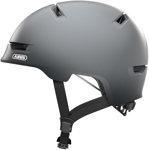 ABUS Stadthelm Scraper 3.0 - Robuster Hartschalen-Fahrradhelm für den Stadtverkehr - für Damen und Herren - Dunkelgrau, Größe M