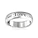 Bling Jewelry Mantra Sentimental Words True Love Waits Purity Promise Ring Band for Teen 925 Sterling Silver